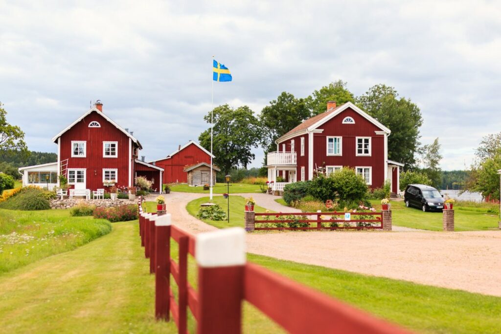 Ferienhäuser auf dem Hof Snokebo Gård in Småland bei Vimmerby